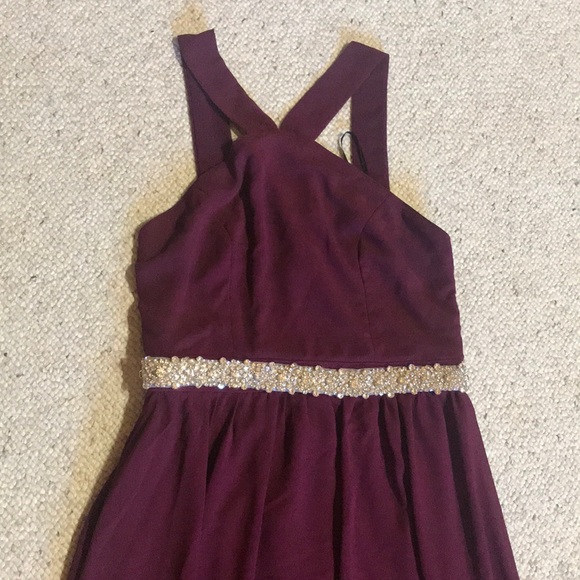 high neck prom dress